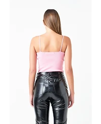 Women's Round Hem Knit Tank Top