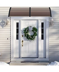 80" x 40" Patio Awning Canopy Window Door Overhang Rain Snow Protection