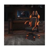 Ergonomic Gaming Chair -Recline Back/Arms, Footrest, Massaging Lumbar