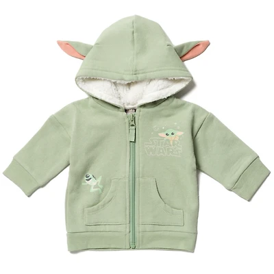 Star Wars Toddler Boys The Mandalorian Fleece Zip Up Hoodie Toddler|Child