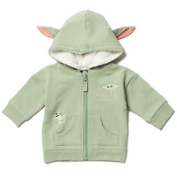 Star Wars Toddler Boys The Mandalorian Fleece Zip Up Hoodie Toddler|Child