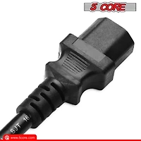 5 Core 3 Prong Extension Cord 10 Feet Three Prong Extension Cable Us Ac 3 Prong Christmas Light Extension Cord Heavy Duty Plug Extender -Pc 1002