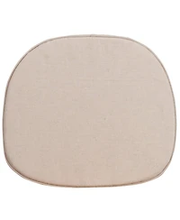 Thin Chair Cushion with Tieback Straps and Removable Cover