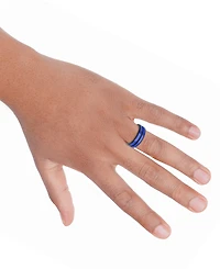 Triton Men's Black Sapphire & Ceramic Wedding Band (1/4 ct. t.w.) Tungsten Carbide