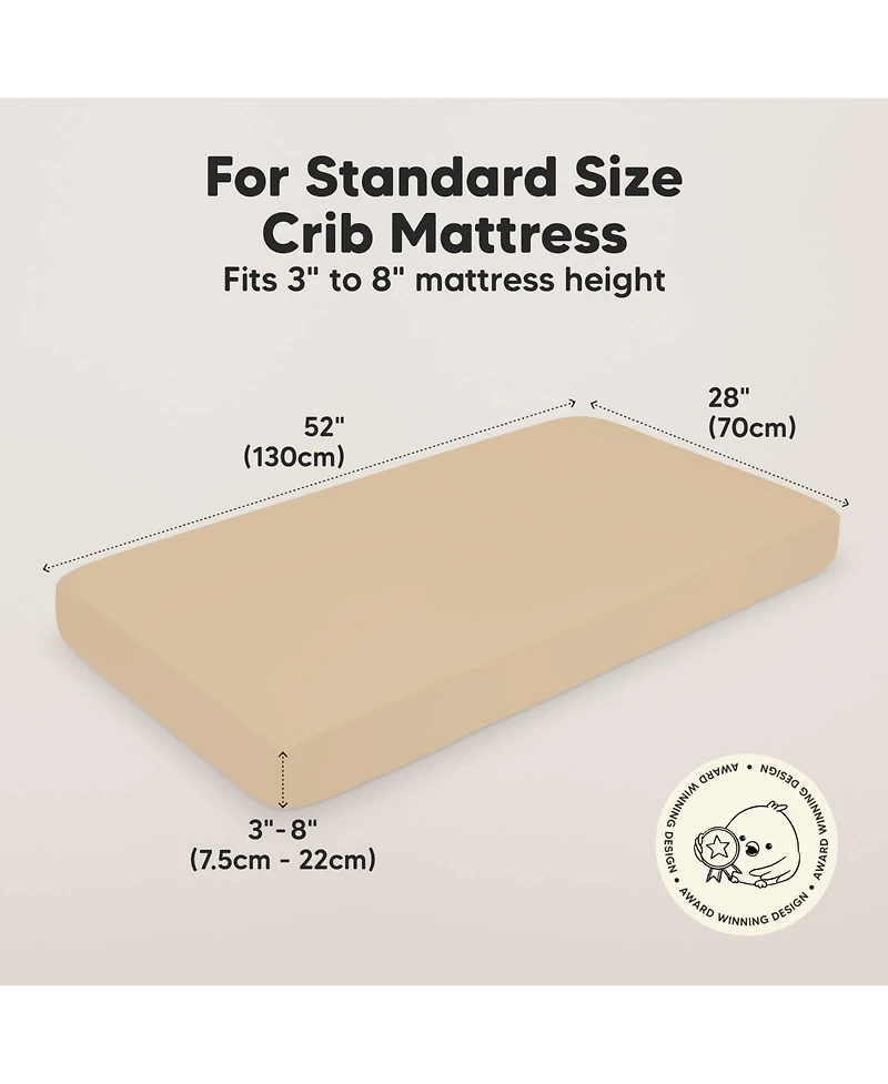 KeaBabies 2pk Fitted Crib Sheets for Boys, Girls, Baby Sheet, Standard Nursery Sheet Cover