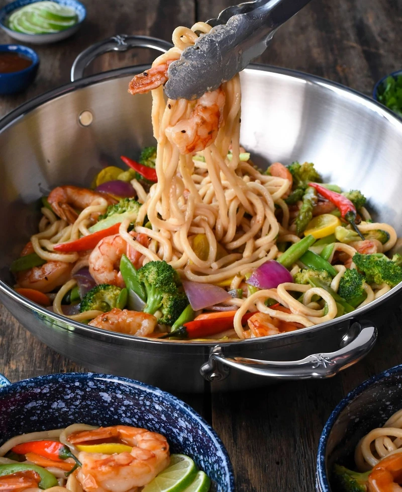 ProBond Clad Stainless Steel 14" Covered Wok