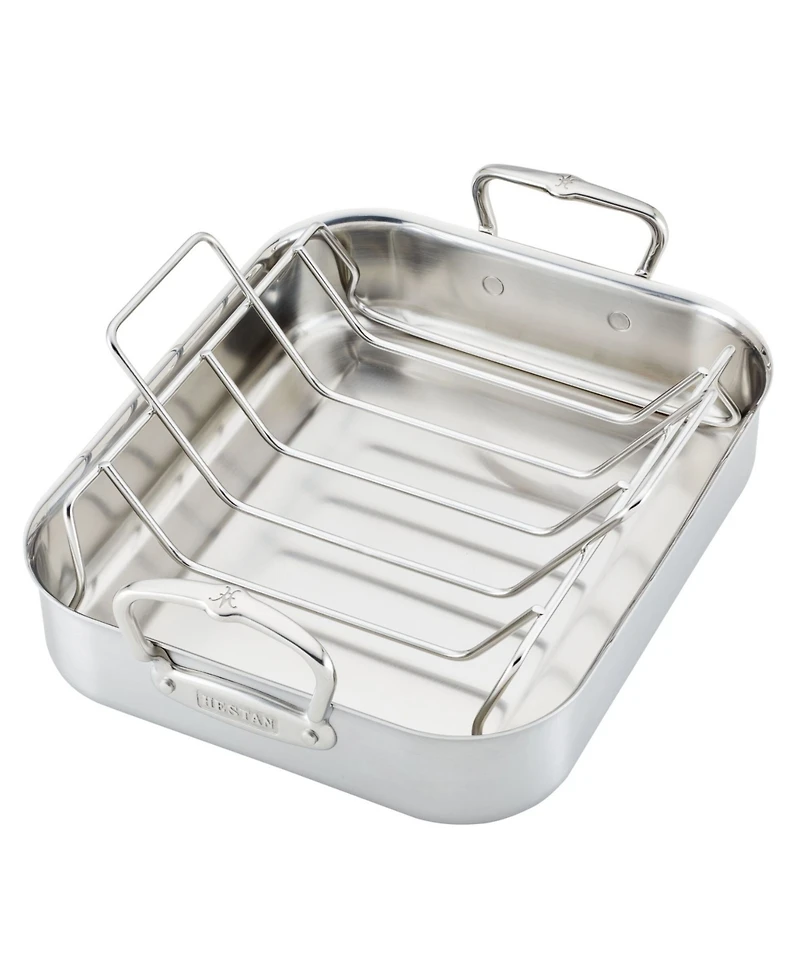 Hestan Provisions Classic Clad Large Roaster with Rack