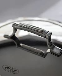 Saveur Selects Tri-ply Stainless Steel 12" Non-stick Everyday Pan with Lid