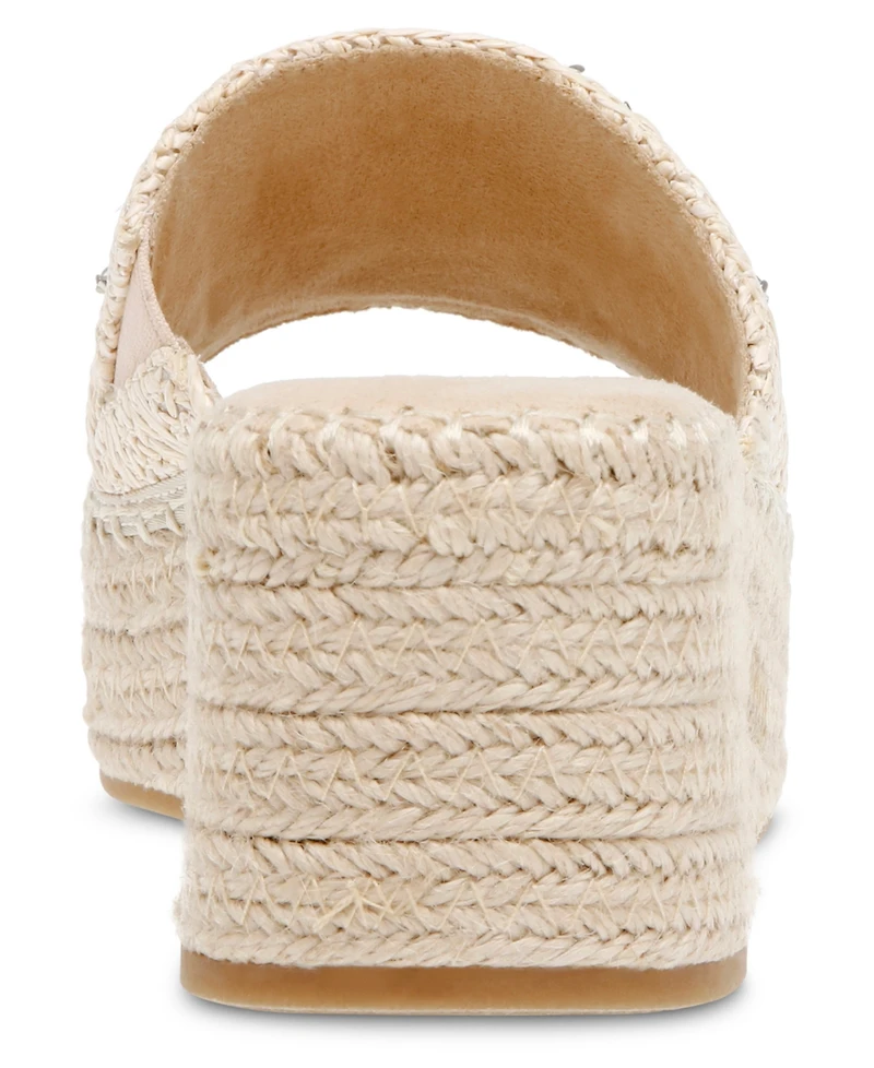 Anne Klein Women's Crystal Espadrille Wedge Sandals