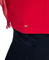 Tommy Hilfiger Women's Ruffled Mixed-Media Top