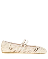 BCBGeneration Women's Harisa Woven Square-Toe Mary Jane Ballet Flats
