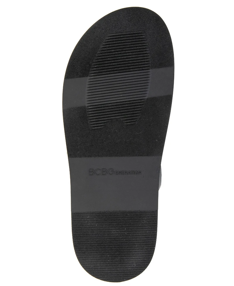 BCBGeneration Women's Barah Chunky Footbed Double Buckle Slip-On Sandals