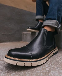 Vance Co. Men's Waylon Tru Comfort Foam Pull-On Cap Toe Chelsea Boot