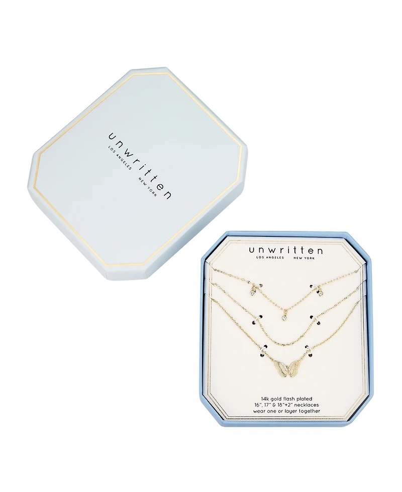 Unwritten Cubic Zirconia Butterfly Necklace Set