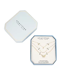 Unwritten Cubic Zirconia Butterfly Necklace Set