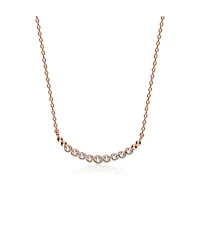 Sterling Silver Cubic Zirconia Bezel-Set Necklace