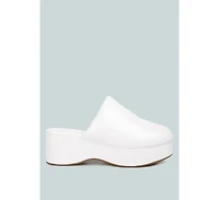 Olori Solid Platform Slip On Mules