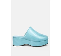 Olori Solid Platform Slip On Mules