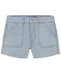 Tommy Hilfiger Big Girls Stretch Denim Frayed Hem Shorts