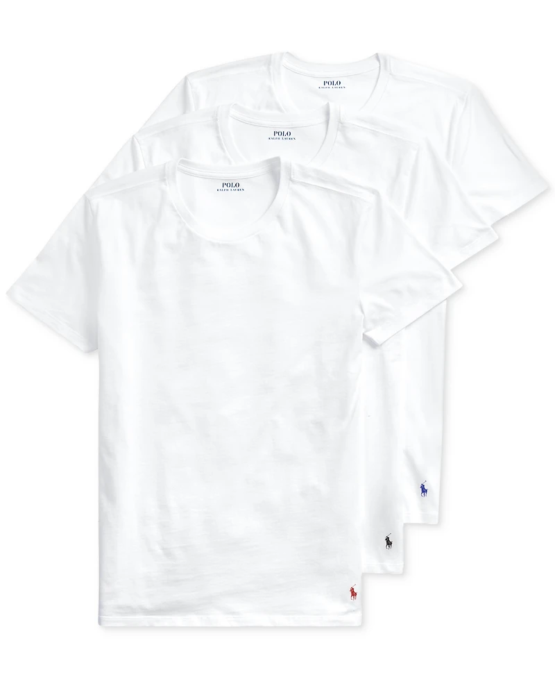 Polo Ralph Lauren Men's 3-Pack Slim-Fit Classic Cotton Crew Undershirts