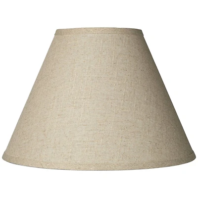 Springcrest Fine Burlap Medium Empire Lamp Shade 6.5" Top x 15" Bottom x 10" High x 10.75" Slant (Spider) Replacement with Harp an