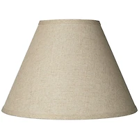 Springcrest Fine Burlap Medium Empire Lamp Shade 6.5" Top x 15" Bottom x 10" High x 10.75" Slant (Spider) Replacement with Harp an