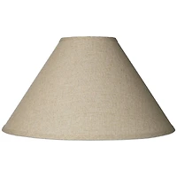 Springcrest Fine Burlap Large Empire Lamp Shade 6" Top x 19" Bottom x 10.5" High x 12" Slant (Spider) Replacement with Harp and Fi