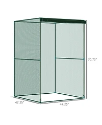 Outsunny 4' x 4' Walk-in Crop Cage, Plant Protectors with Door,