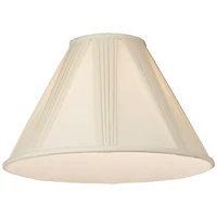 Springcrest Collection Empire Lamp Shade Ivory French Drape Large 6" Top x 17" Bottom x 12" High Spider Harp and Finial Fitting
