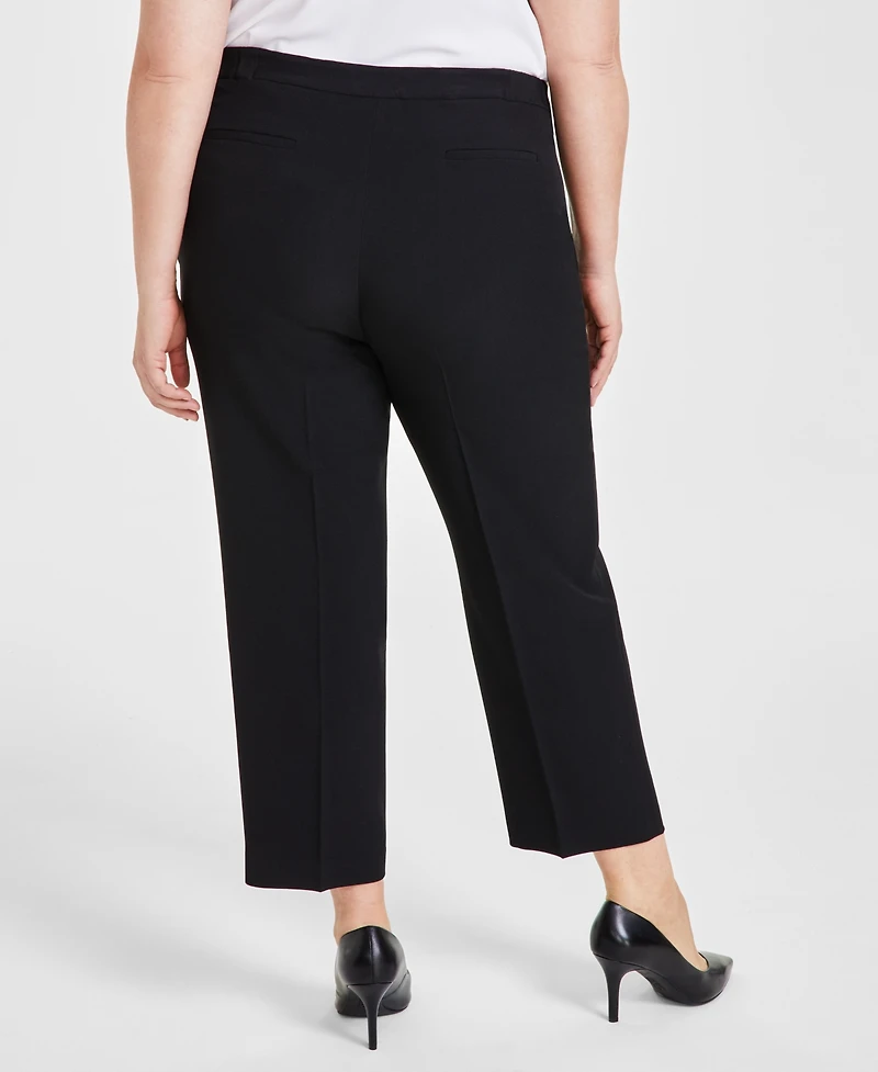 Kasper Plus Straight-Leg Pants
