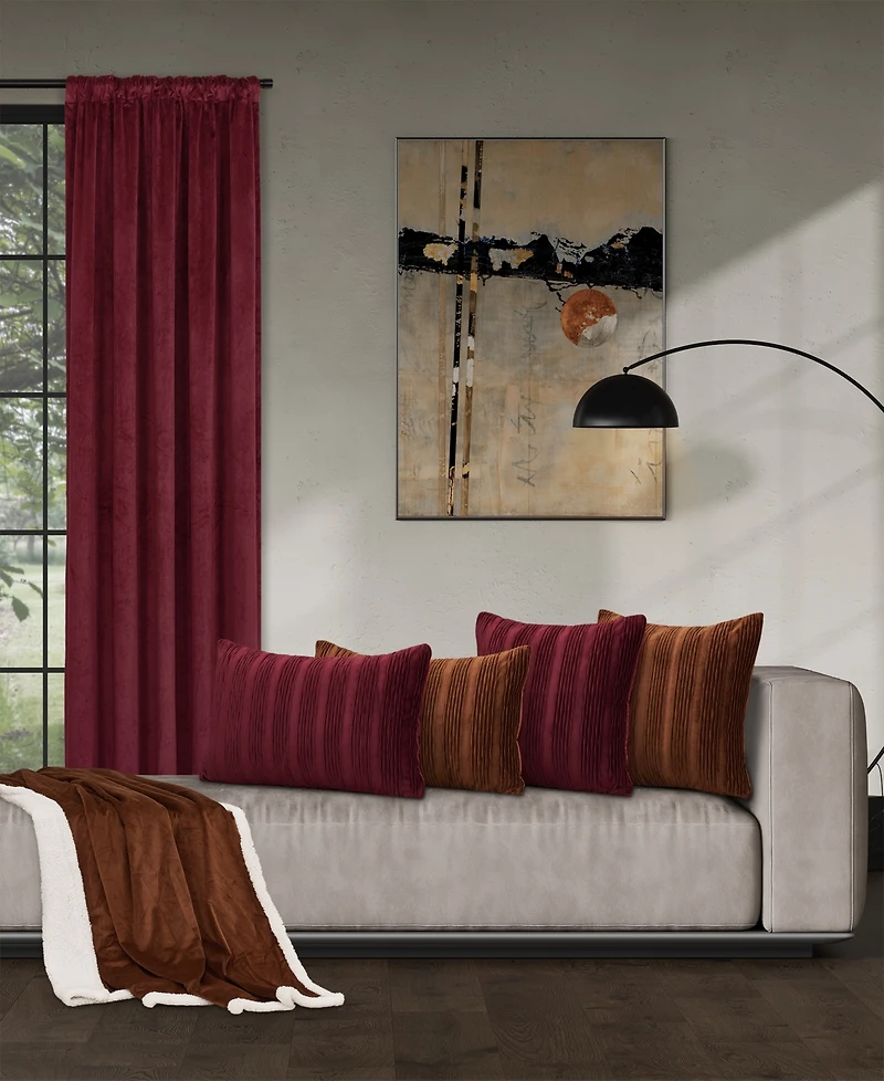 J Queen New York Townsend Wave Lumbar Decorative Pillow Cover, 16" x 26"