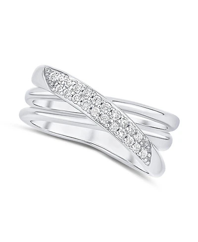 And Now This Cubic Zirconia Criss Cross Ring