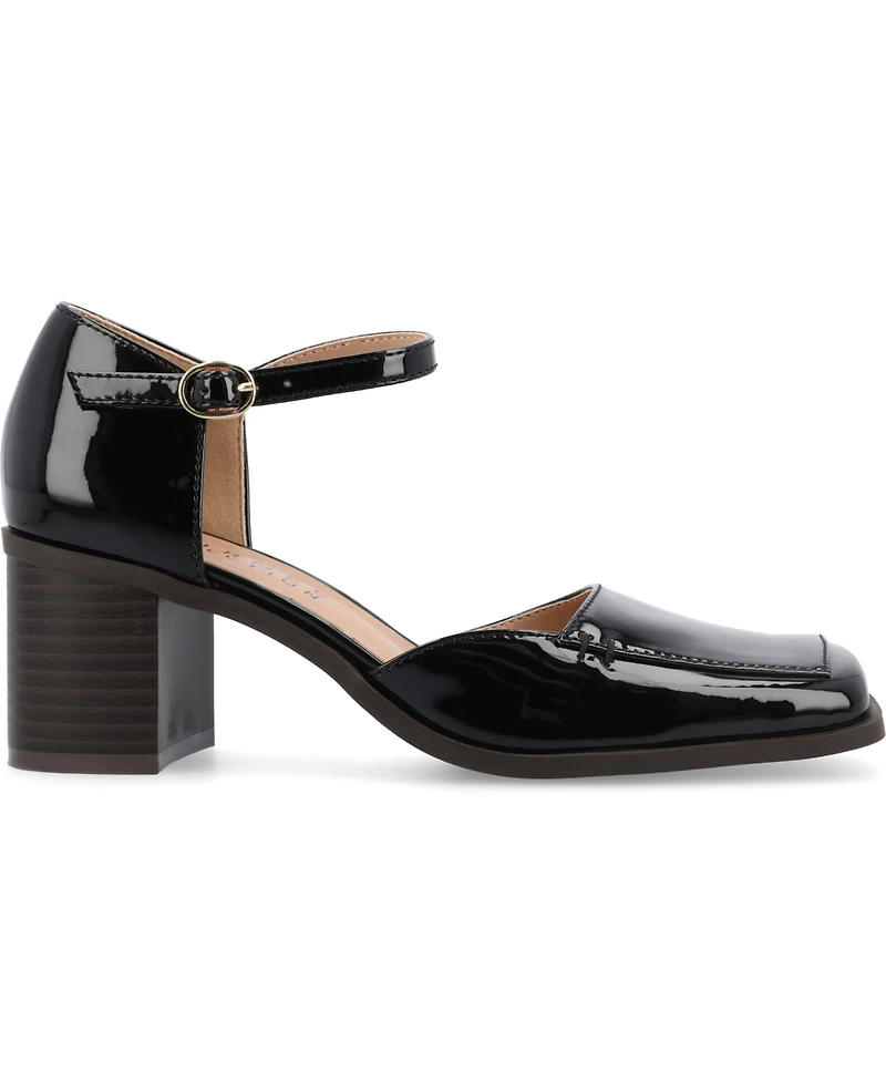 Journee Collection Women's Evangeline Square Toe Pumps
