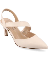 Journee Collection Women's Scarlett Asymmetrical Pointed Toe Pumps