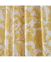 Emma Textured Jacobean Window Curtain Panels Yellow Single 52X84