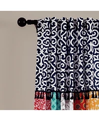 Boho Patch Window Curtain Panels