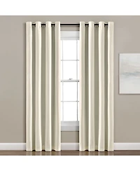 Insulated Grommet 100% Blackout Faux Silk Window Curtain Panel