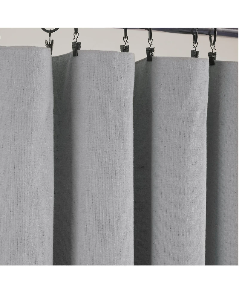 Linen Button 100% Lined Blackout Window Curtain Panel