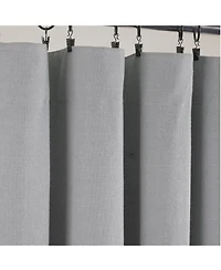 Linen Button 100% Lined Blackout Window Curtain Panel
