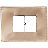Springcrest Natural Burlap Medium Rectangle Lamp Shade 10" Wide x 7" Deep at Top and 16" Wide x 12" Deep at Bottom and 11" Sl