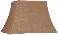 Springcrest Natural Burlap Medium Rectangle Lamp Shade 10" Wide x 7" Deep at Top and 16" Wide x 12" Deep at Bottom and 11" Sl