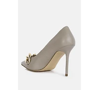 Fontana Link Chain Detail High Heel Pumps