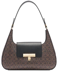 Calvin Klein Becky Signature Turnlock Shoulder Bag
