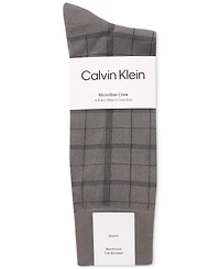 Calvin Klein Men's Crew Length Microfiber Dress Socks, Assorted Patterns, Pack of 4