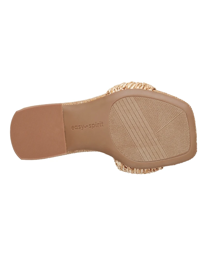 Easy Spirit Women's Gatlin Woven Low Block Heel Sandals