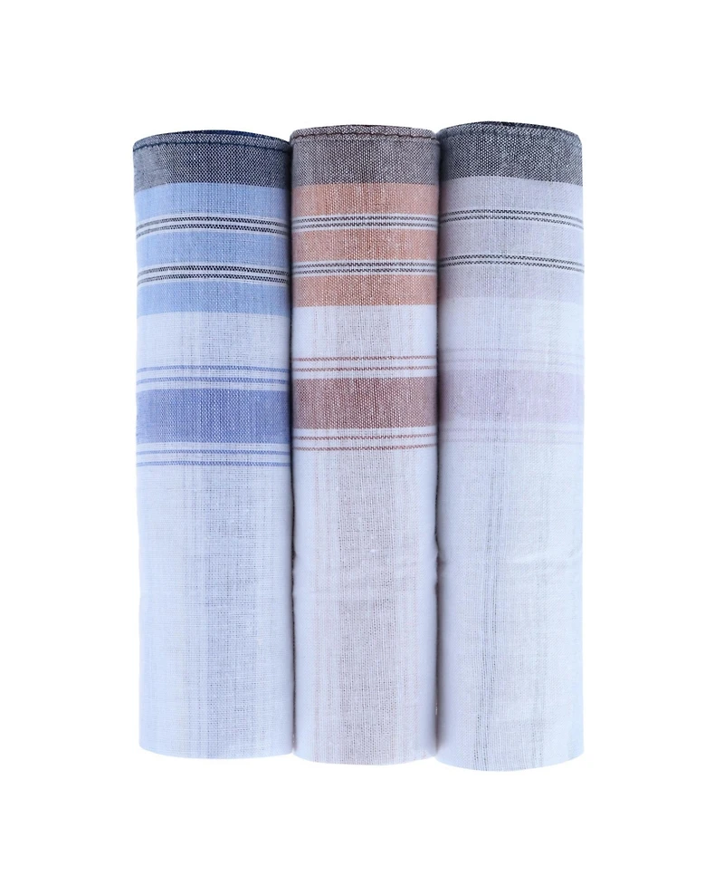 Trafalgar Men's Premium 5 Pack and Checked 3 Pack Cotton Handkerchiefs Set