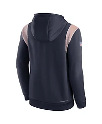 Men's Nike Navy Chicago Bears Sideline Athletic Stack Performance Pullover Hoodie