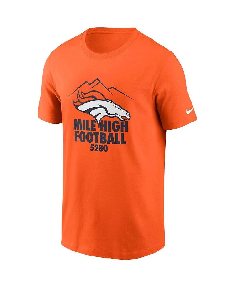 Men's Nike Orange Denver Broncos Hometown Collection 5280 T-shirt