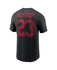 Men's Nike Christian McCaffrey Black San Francisco 49ers Player Name and Number T-shirt