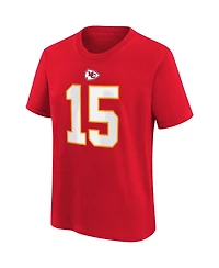 Big Boys Nike Patrick Mahomes Red Kansas City Chiefs Player Name and Number T-shirt